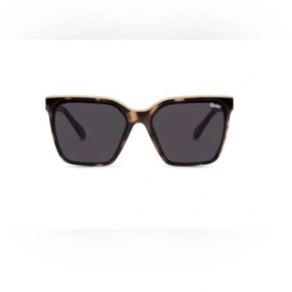 NWT Quay Australia Level Up 51mm Square Sunglasses in Milky Tortoise Gold